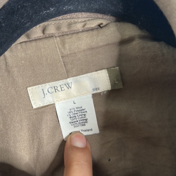 J crew tan wool jacket size large - Picture 7 of 10
